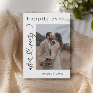 Invitation Script Coeur Nous Avons Elopé Photo Mariage Récept