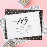 Invitation Script de calligraphie classique élégant 50e anniv<br><div class="desc">Classic Élégant Script de calligraphie 50e Invitation anniversaire</div>