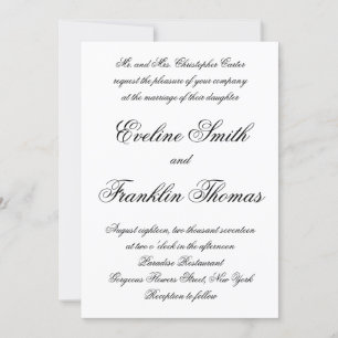 Invitation Script de calligraphie moderne chic mariage simple