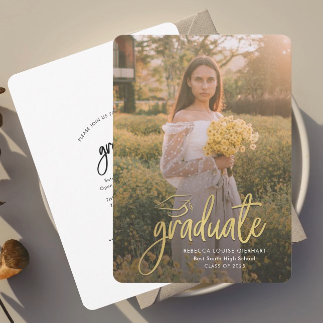 Invitation Script de fin d'études Photo Grad Open House 2026 (Graduation Script Photo Grad Open House 2025 Invitation)