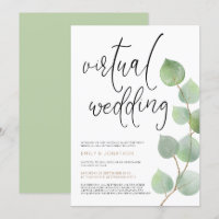 Script Feuille Eucalyptus moderne Mariage virtuel