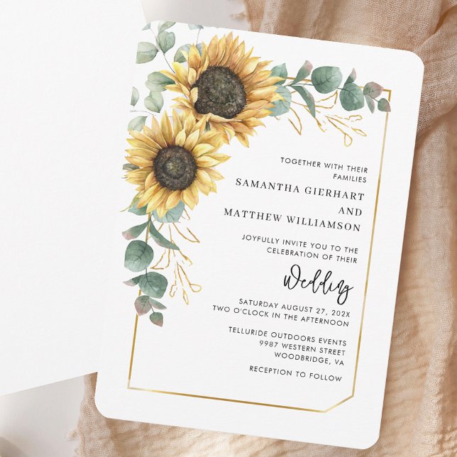 Invitation Script floral moderne élégant Mariage personnalisé (Modern Elegant Floral Script Custom Wedding Invitation)