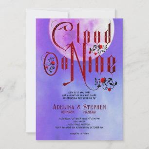 Invitation Script gothique d'Halloween et Rose Cloud Neuf Mar