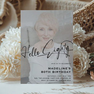 Invitation Script Hello 80e photo minime 80e anniversaire