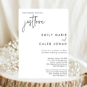 Invitation Script Just Love Chic Intimate Mariage