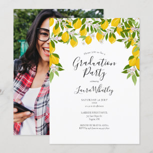Invitation Script Lemons Blossom Photo Graduation