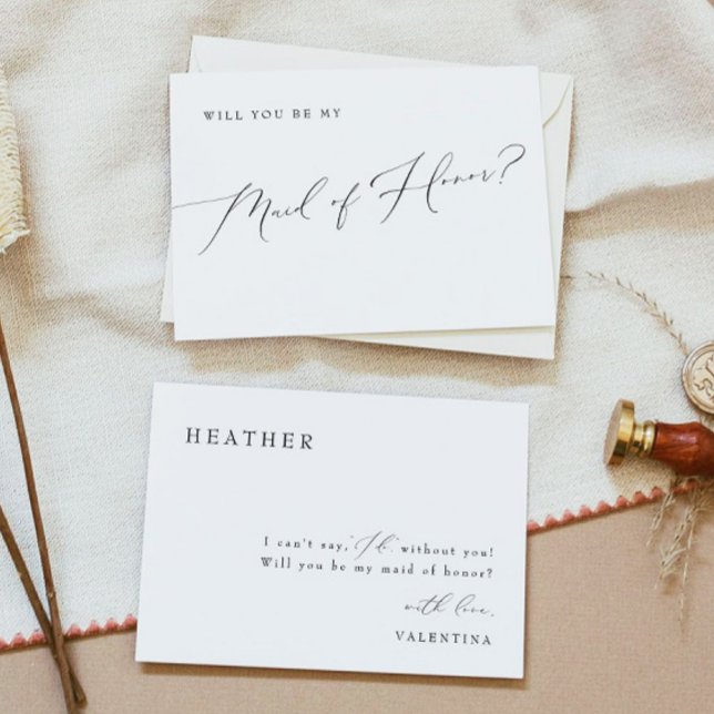 Invitation Script lunatique VALENTINA Maid of Honor Propositi (Créateur téléchargé)