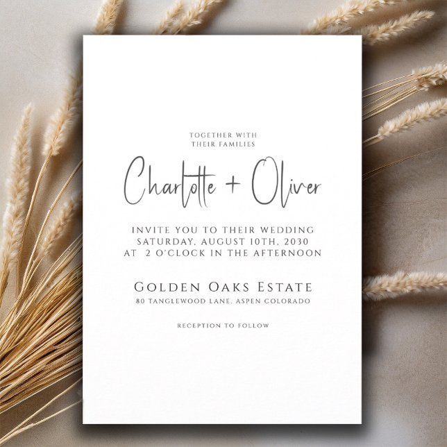 Invitation Script manuscrit minimaliste moderne (Créateur téléchargé)