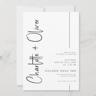 Invitation Script manuscrit minimaliste moderne