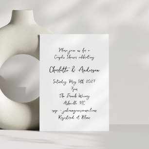 Invitation Script manuscrit Whimsy Quirky Couples Douche