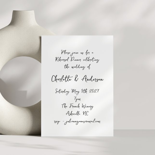 Invitation Script manuscrit Whimsy Quirky Rerépétition Party (Créateur téléchargé)