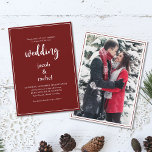 Invitation Script minimaliste Bourgogne foncé rouge Mariage p<br><div class="desc">Cette invitation est faite de typographie moderne, lettrée à la main. Cliquez sur le bouton personnaliser pour plus de flexibilité dans la modification du texte. Des variantes de cette conception, différents types de papier, ainsi que des produits de coordination sont disponibles dans notre boutique, zazzle.com/store/doodlelulu. Contactez-nous si vous avez besoin...</div>