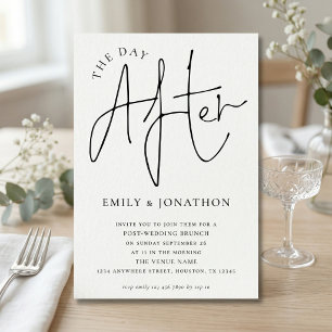 Invitation Script Minimaliste Brunch du lendemain de mariage