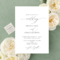 Script minimaliste élégant moderne Mariage simple