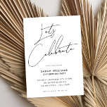 Invitation Script minimaliste moderne 21e anniversaire<br><div class="desc">Invitation minimaliste moderne à 21e anniversaire avec design simple avec élégante typographie manuscrite.</div>