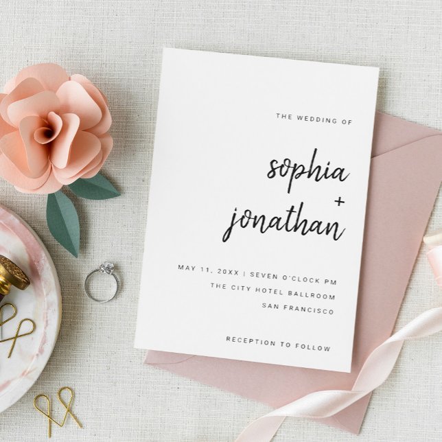 Invitation Script minimaliste moderne | MARIAGE (Créateur téléchargé)