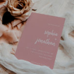 Invitation Script minimaliste moderne Rose poussiéreux | MARI<br><div class="desc">Ces invitations de mariage élégantes et minimalistes sont caractérisées par une typographie de script blanche et moderne et un texte sans serif propre pour un design rose simple et élégant et poussiéreux que vous aimerez.</div>