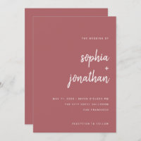 Script minimaliste moderne Terra Rosa | MARIAGE