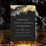 Invitation Script minimaliste noir et or 21e anniversaire<br><div class="desc">Célébrez 21 ans de style avec un script minimaliste Invitation d'anniversaire noir et or! Avec des accents noirs et or élégants, une typographie de script élégante et un design épuré et moderne, cette invitation donne le ton d'une célébration sophistiquée. Parfait pour tous les lieux, des salons chic aux réunions intimes,...</div>