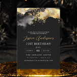 Invitation Script minimaliste noir et or 21e anniversaire<br><div class="desc">Célébrez 21 ans de style avec un script minimaliste Invitation d'anniversaire noir et or! Avec des accents noirs et or élégants, une typographie de script élégante et un design épuré et moderne, cette invitation donne le ton d'une célébration sophistiquée. Parfait pour tous les lieux, des salons chic aux réunions intimes,...</div>