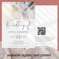 Script minimaliste QR Code photo Mariage lesbien