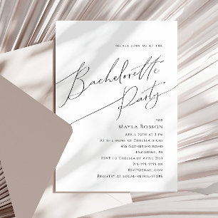 Invitation Script minimaliste Whimsical Bachelorette Party In