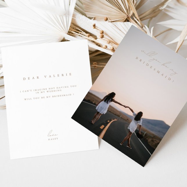 Invitation Script Modern Elegant Bridesmaid Proposition Card (Créateur téléchargé)