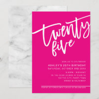 SCRIPT MODERNE 25e anniversaire fête chaude rose b