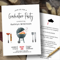 Script moderne amusant Simple Graduation BBQ Party