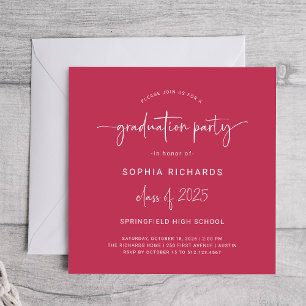 Invitation Script moderne   Classe de 2023 Graduation Party