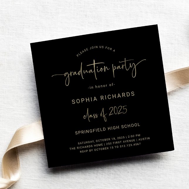 Invitation Script moderne | Classe de 2025 Graduation Party (Créateur téléchargé)
