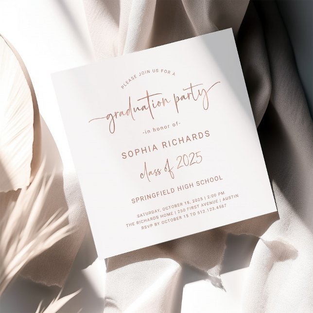 Invitation Script moderne | Classe de 2025 Graduation Party (Créateur téléchargé)