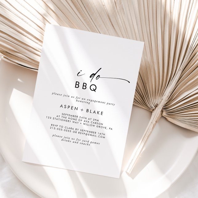 Invitation Script moderne I Do BBQ Engagement Party Invitatio (Créateur téléchargé)