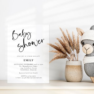 Invitation Script moderne N'importe quel Baby shower couleur