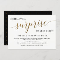 Script moderne or élégant Surprise Anniversaire