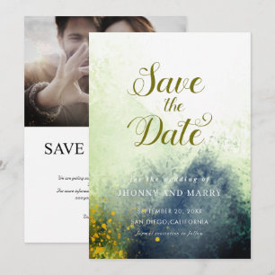 Invitation Script moderne Photo Personnalisée Enregistrer L