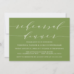 INVITATION SCRIPT MODERNE SIMPLE RÉPÉTITION DÎNER INVITATIO
