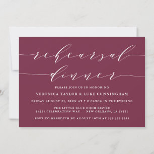 INVITATION SCRIPT MODERNE SIMPLE RÉPÉTITION DÎNER INVITATIO