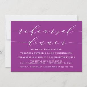 INVITATION SCRIPT MODERNE SIMPLE RÉPÉTITION DÎNER INVITATIO