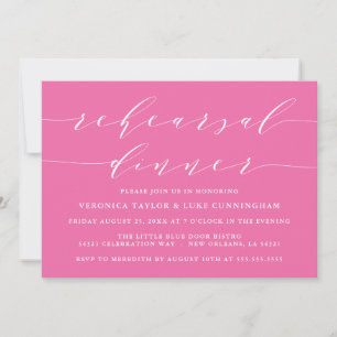 INVITATION SCRIPT MODERNE SIMPLE RÉPÉTITION DÎNER INVITATIO