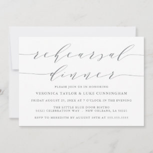INVITATION SCRIPT MODERNE SIMPLE RÉPÉTITION DÎNER INVITATIO