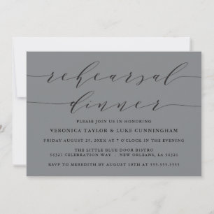 INVITATION SCRIPT MODERNE SIMPLE RÉPÉTITION DÎNER INVITATIO