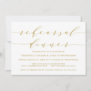INVITATION SCRIPT MODERNE SIMPLE RÉPÉTITION DÎNER INVITATIO