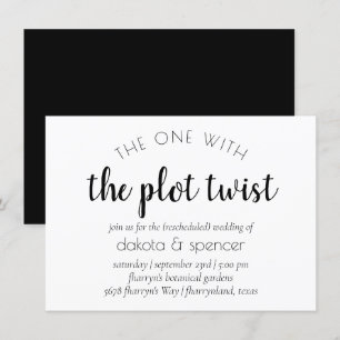 Invitation Script moderne simple Un avec torsion Mariage