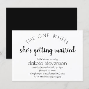 Invitation Script moderne simple   Une Où Elle Se Marie