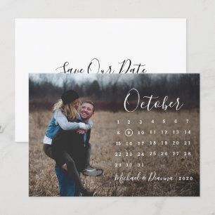 Invitation Script photo du calendrier enregistrer la date