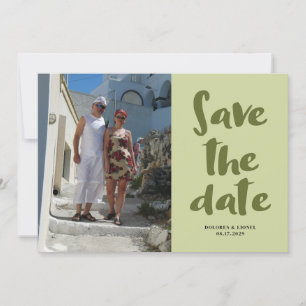 Invitation Script Photo Minimaliste Enregistrer la date Invit