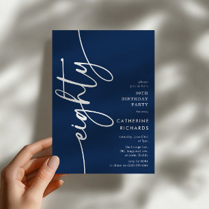 Invitation Script Quatre-Vingts 80e Anniversaire