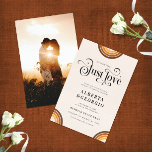 Invitation Script Rétro Boho Arc En Ciel Rien De Fancy Just L