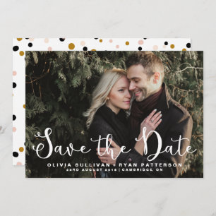 Invitation Script romantique   Photo Enregistrer la date de l